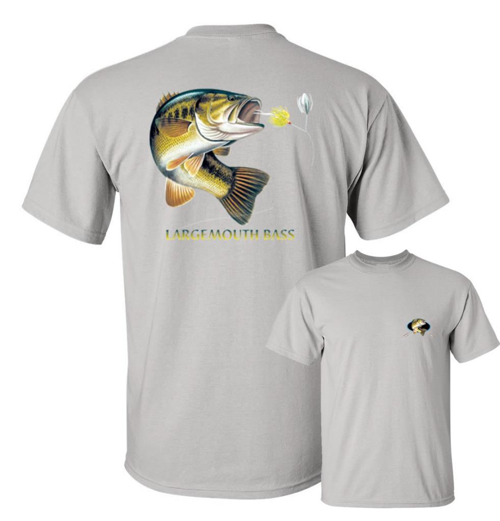 Largemouth Bass Fishing T-Shirt Bass Chasing Lure Tee S