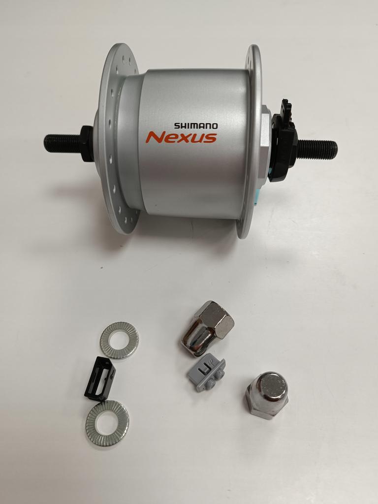 Piasta Przednia Shimano Nexus Dh-C3000-2N Z Dynamem Nakrętka 36H 6V Srebrna