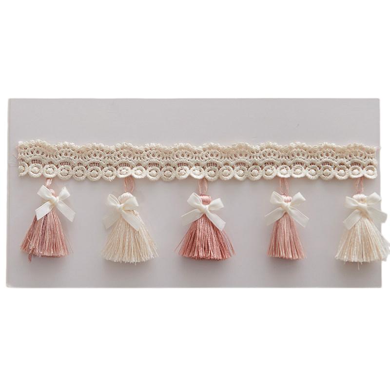 

2 Meter Tassel Lace Ribbon DIY Handmade Craft Accessories Cotton Lace Trim Fringe For Sewing Garment Curtain Upholstery Decor 2M