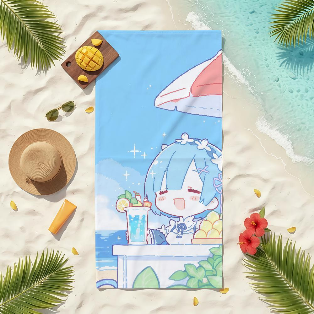 Anime R-Re Z-Zero R-RemS Towel Soft Pool Gift For Travel Gym Shower Camping Quick Dry Sports Beach Towels