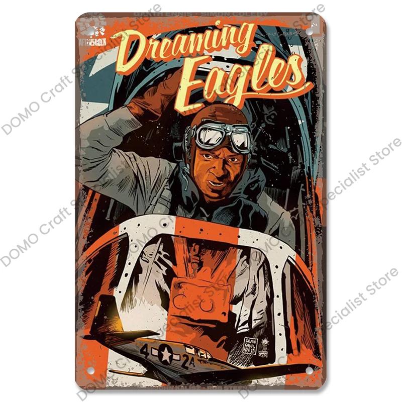 Vintage Airplane Plaques Metal Plate Top Gun Air Force Jet Aces Fighter Retro Metal Tin Signs Club Man Cave Home Wall Decor