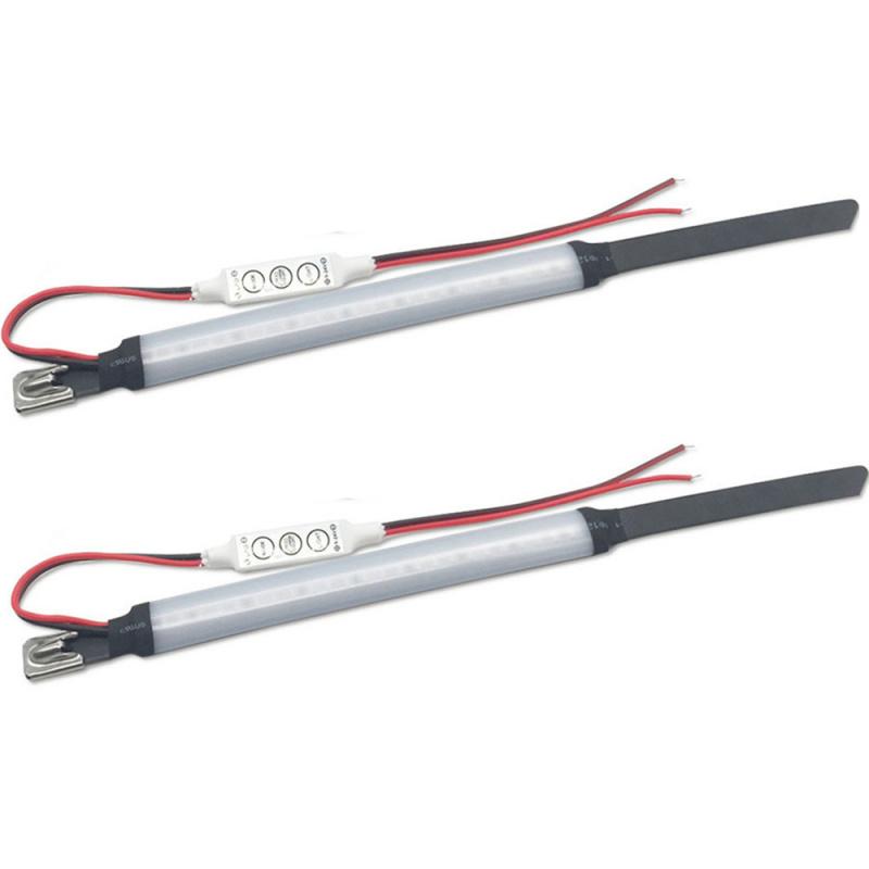 

2Pcs Strobe Adjustable Mode Motorcycle Fork Turn Signals Light White Led Strips