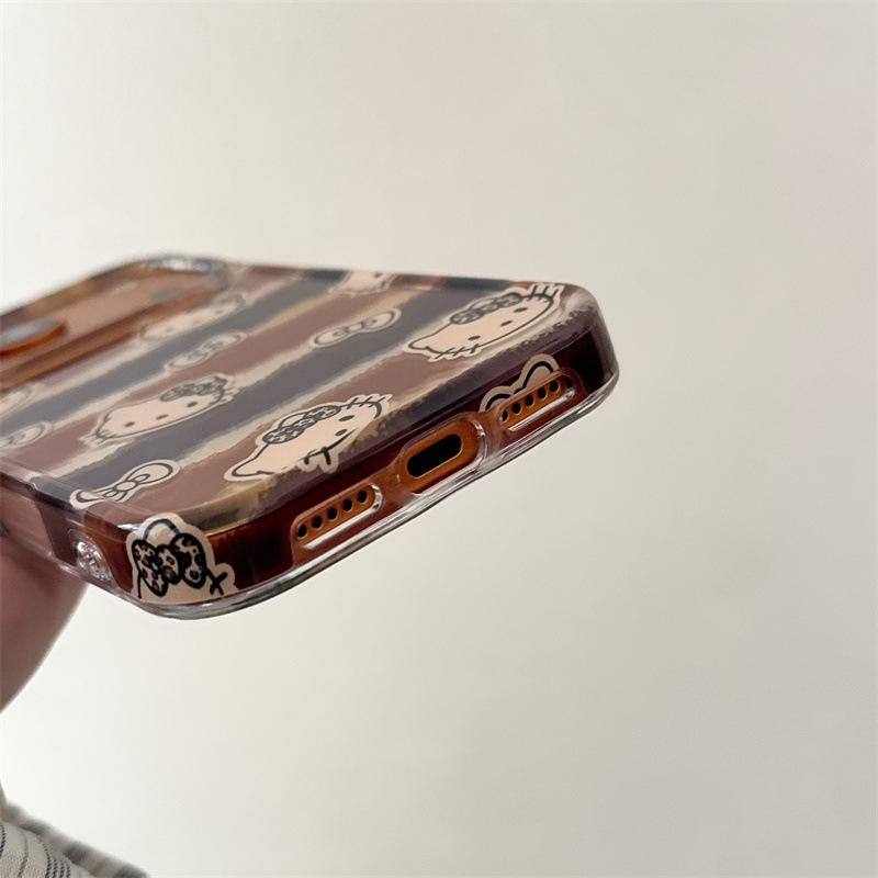 My Melody & Hello Kitty Striped Case for iPhone 16 Pro Max/15/14