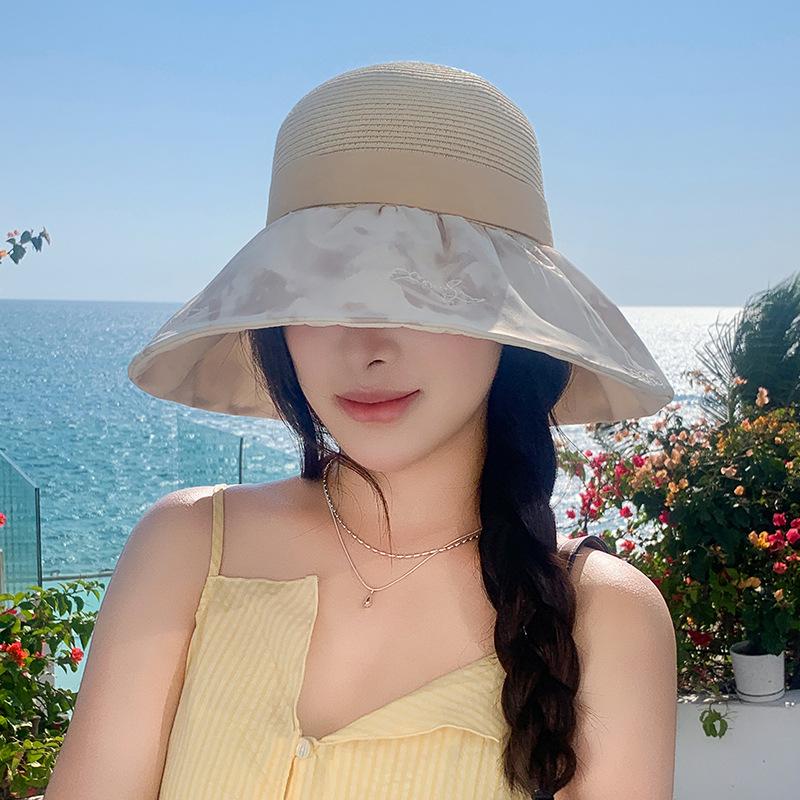 

Новая панама летняя шляпа от солнца приморская универсальная шляпа от солнца защита от УФ-лучей шляпа для лица One Size хаки