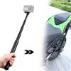 Motorcycle Handlebar Mount Invisible Adjustment Selfie Stick Bicycle Monopod For GoPro DJI Insta360 One R Camera Accessory