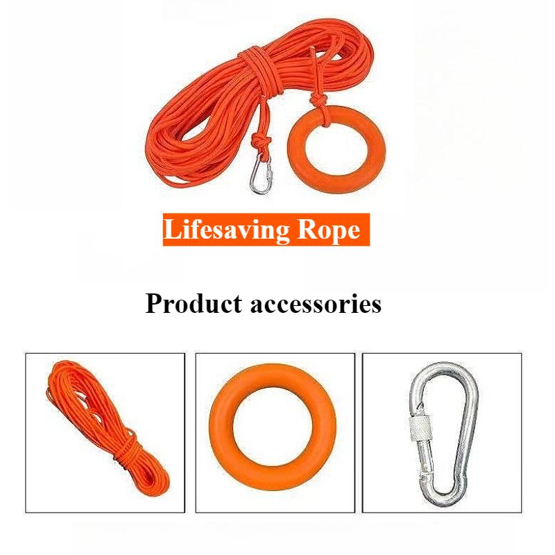 28m Water Floating Rope Orange Lifesaving Rope Non-slip Emergency Life Saving Rope Rescue Line for Fishing Safety Accessories