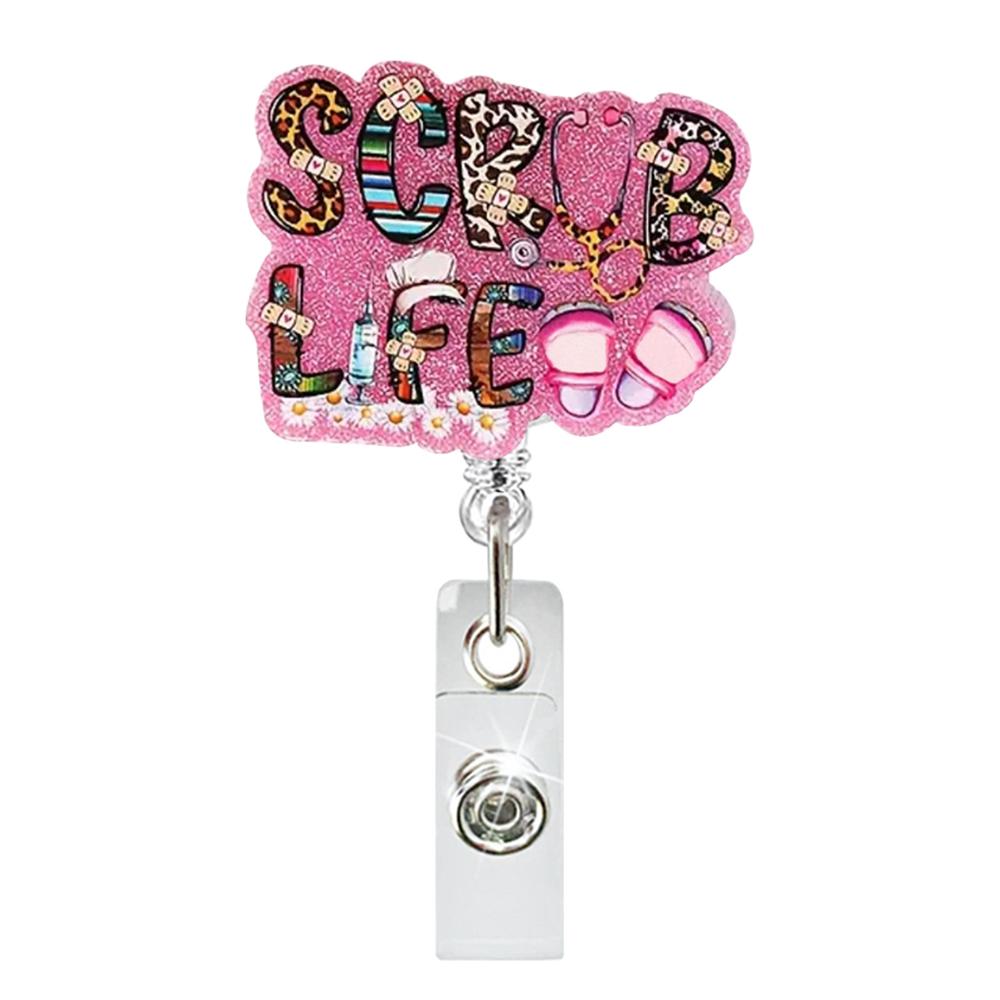 New Arrival Nurse Badge Reels Retractable Badge Holders With Alligator Clip Organ Heart Id Badge Clip For Doctor Nursing Student