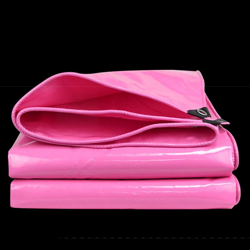 Pink PVC Tarpaulin Coated Banner Garden Rainproof Cloth Grid Canopy Fence Waterproof Sail Outdoor Protection Raincover