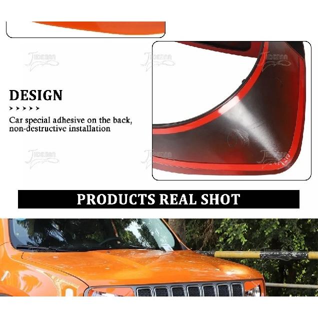 JIDIXIAN Fit for Jeep Renegade 2019-2026 Car Headlight Light Lamp Protective Decoration Cover Exterior Accessories