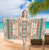 75x150cm Boho Ethnic Geometric Beach Towel Microfiber Aztec Mandala Print Bath Towel Quick Dry Soft Absorbent for Swimming Pool