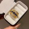 Retro Artistic Copper Ring With Zircon Stones For Womens Fashion Jewelry