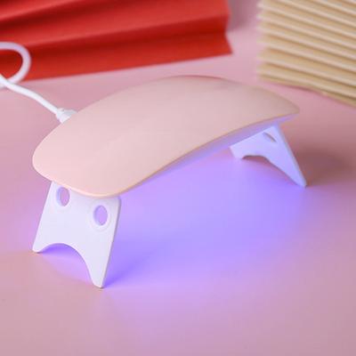 Nail Lamp Foldable Quick-drying Not Harsh Safe 6 Beads Home Travel Use Mini Polish Dryer Salon Supply