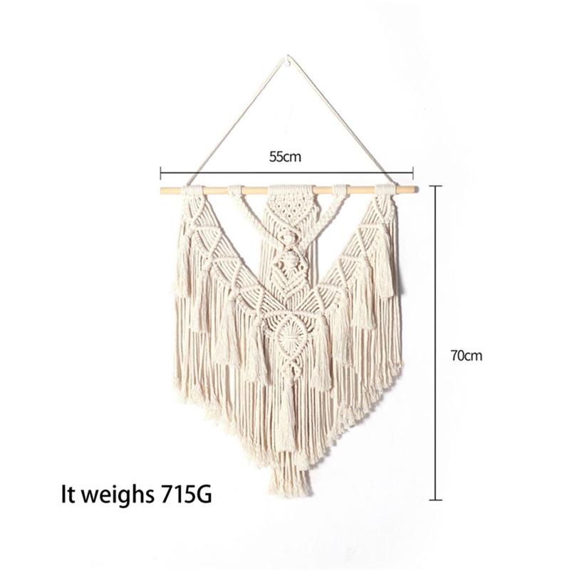 AEE4-Wall Hanging Home Decor Chic Woven Decor For Bedroom Living Room Apartment Dorm Gallery-Perfect Handmade Christmas Gift