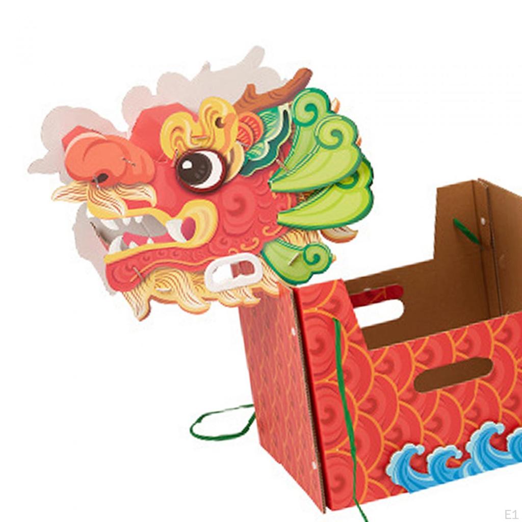 Chinese Paper Dragon Year Decoration Traditional Ornaments DIY Set Toys
