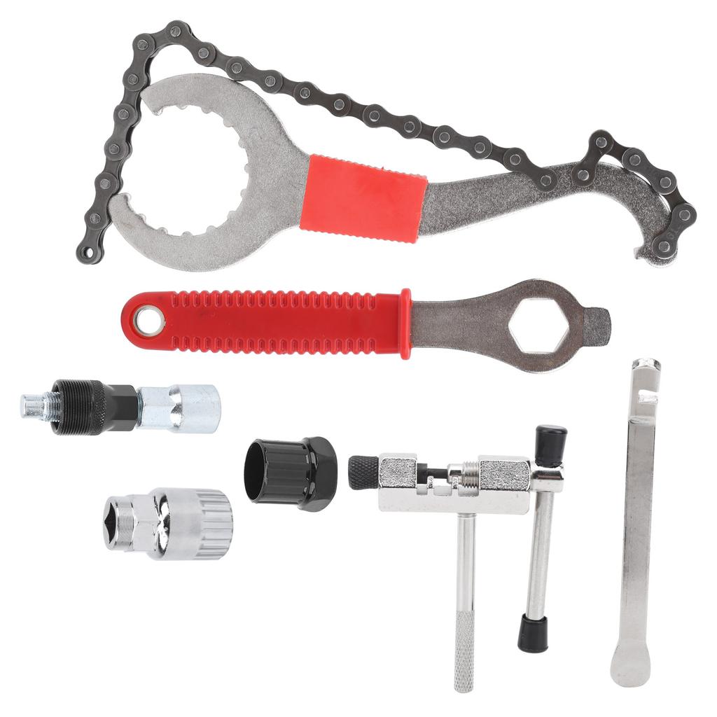 7Pcs Multifunctional Bicycle Flywheel Removal Kit Chain Wheel Tool Set Bike Repair Tool(Levier De