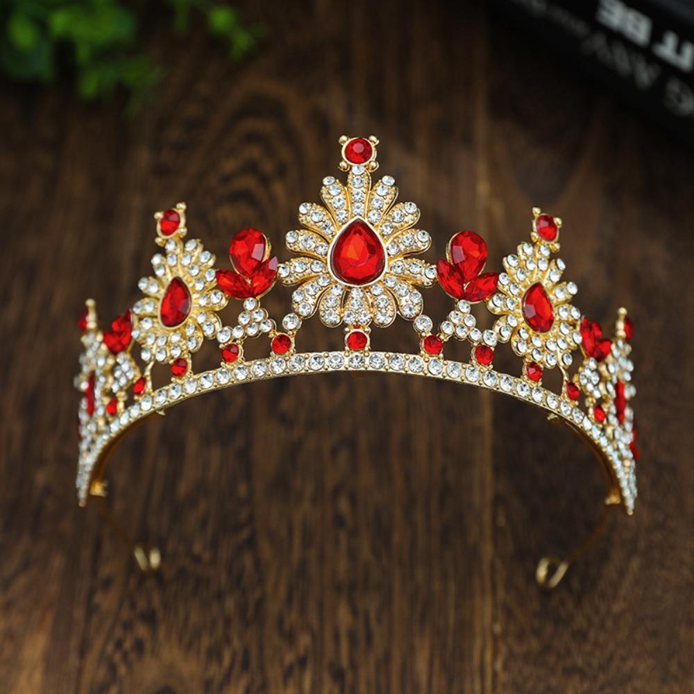 Multicolor Bridal Crown Luxury Queen Princess Tiara Baroque Pageant Crown Hair Dress Accessories