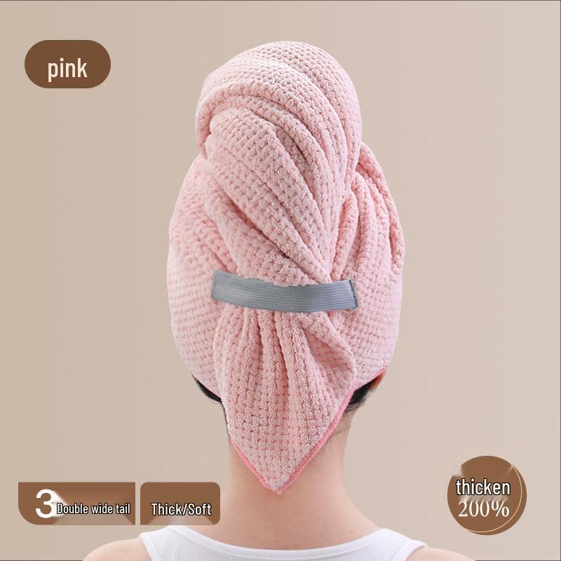 

Boleg Coral Fleece Hair Drying Cap: 2025 New Style, Soft, Thick, Quick-Drying, High Water Absorption, One-Piece Head Wrap for Women. 60x100cm