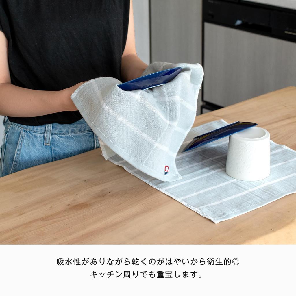 Bloom Imabari Handtuch Musselin Handtuch 6er-Set mottoco Musselin (Mottoco Gaze) Saugfähig, Schnelltrocknend, 100% Baumwolle, Hergestellt in Japan (Sortiert)