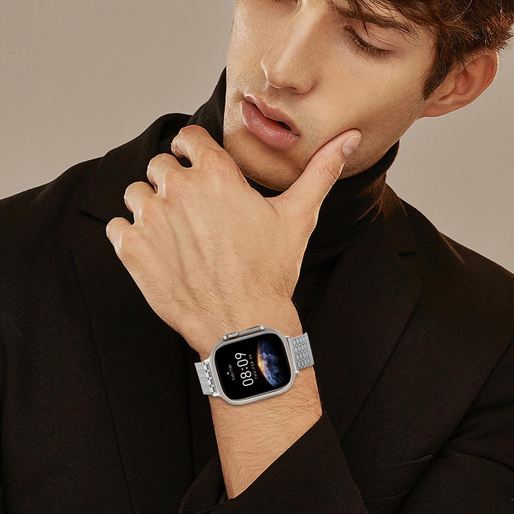 Silver Watch Strap For Apple Watch Series 10 9 8 7 SE 6 5 4 3 2 1 42mm    41mm    40mm     38mm Bands Stainless Steel Magnetic Clasp