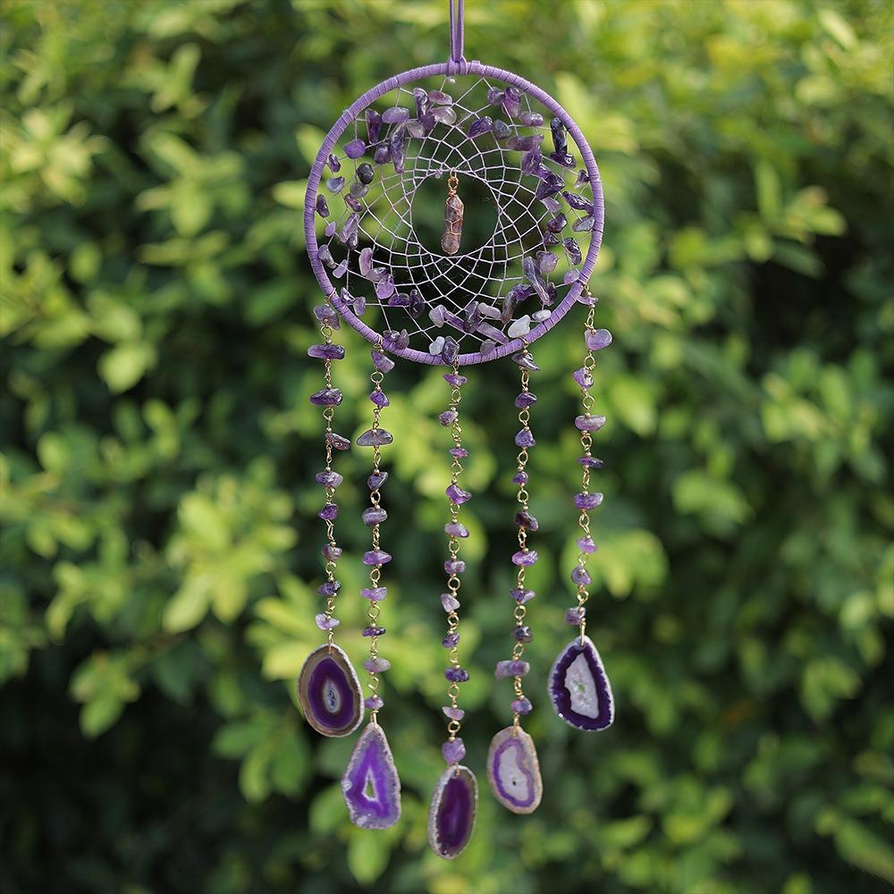 Factory Price Charm Natural Crystal Wind Chime Healing Wind Chime Hanging Ornament Car Decoration Easter Day Gift Sun Catchers