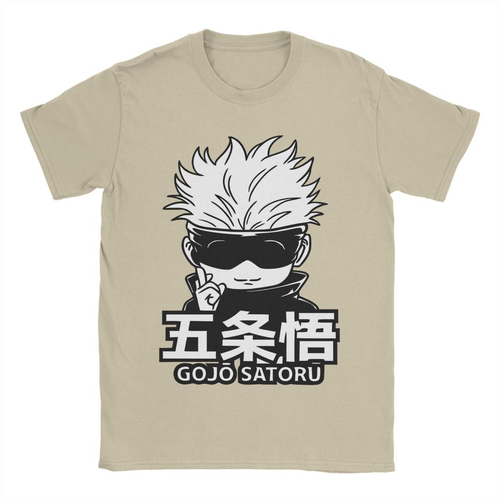 JJujutsu KKaisen Gojo Satoru T Shirts for Men Cotton Vintage TShirt Round Collar Tees Short Sleeve Clothing Gift Idea