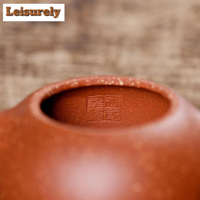 180ML Chinese Authentic Yixing Teapot Famous Handmade Mesh Holes Filter Teapot Xishi Teapots Purple Mud Custom Teaware Gifts