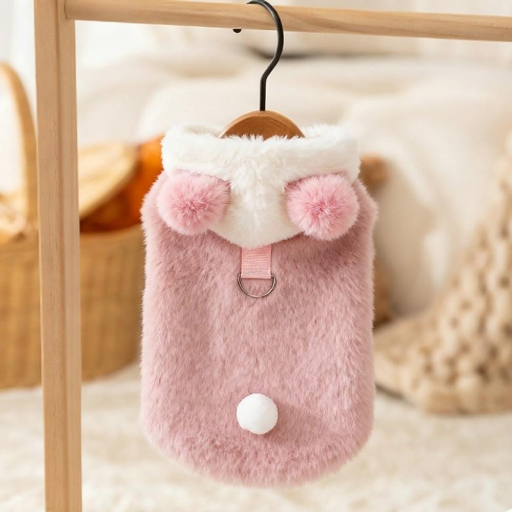 Autumn Winter Dog Fleece Coat Windproof Plush Dogs Coat Cute Pet Clothes Puppy
