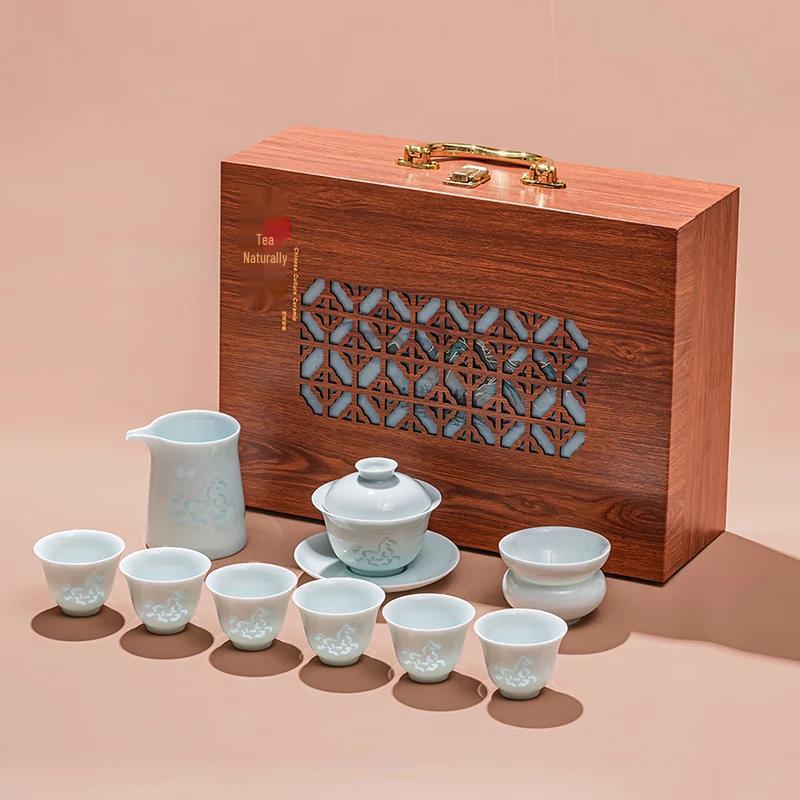 

MULTIPOTENT Auspicious Ceramic Gongfu Tea Set - 10 Pieces