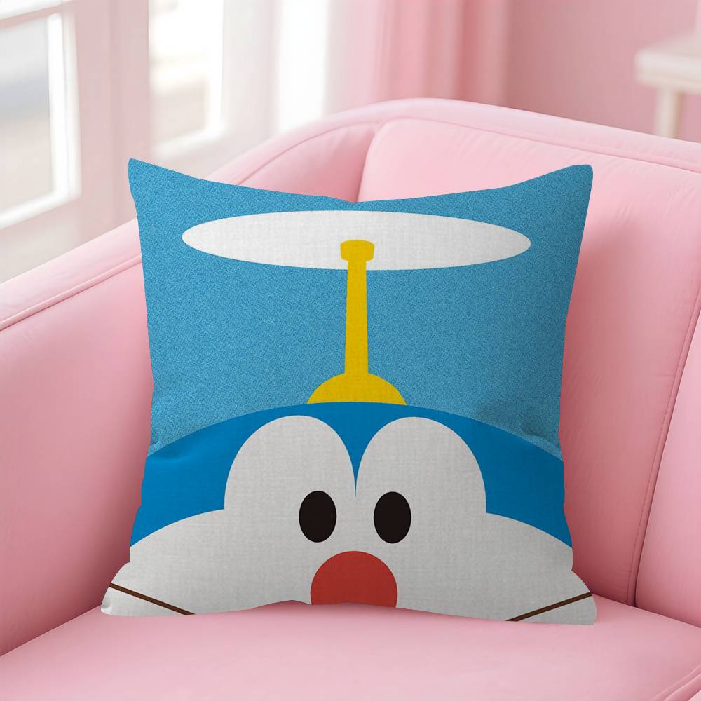 Cushion Cover Car Throw Pillow Case For Sofa Car Christmas Gift Anime Dddoraemon Wwhitepaper