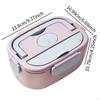 Electric Lunch Box Convenient Food Heater Warmer for Outdoor Car Office Black White
