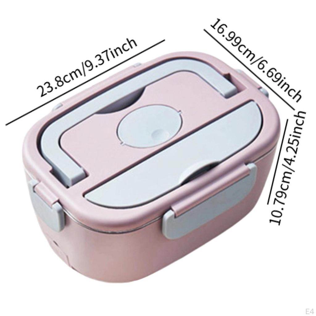 Electric Lunch Box Convenient Food Heater Warmer for Outdoor Car Office Black White