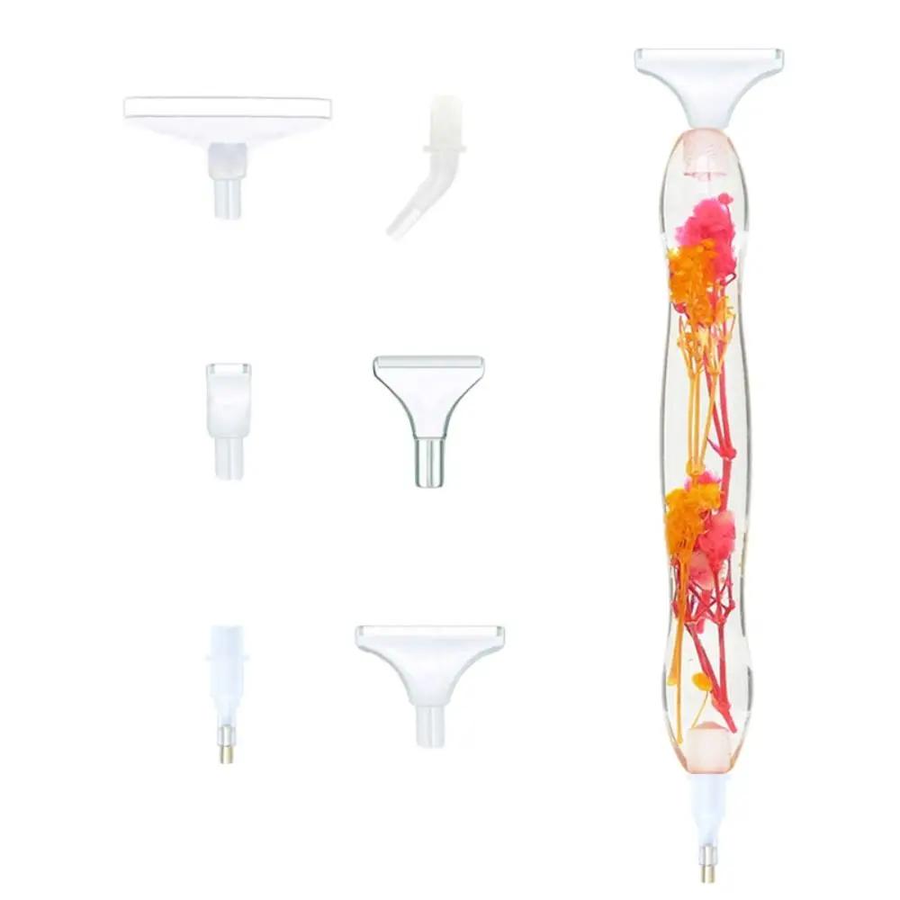 Dried Flower Diamond Painting Pen Resin Point Drill Pen Cross Stitch Embroidery Diamond Painting Accessories DIY Craft Resin Pen