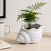 3D Printed Conch Flower Pot Moisture-Resistant Mini Planter with Wavy Edge And Drain