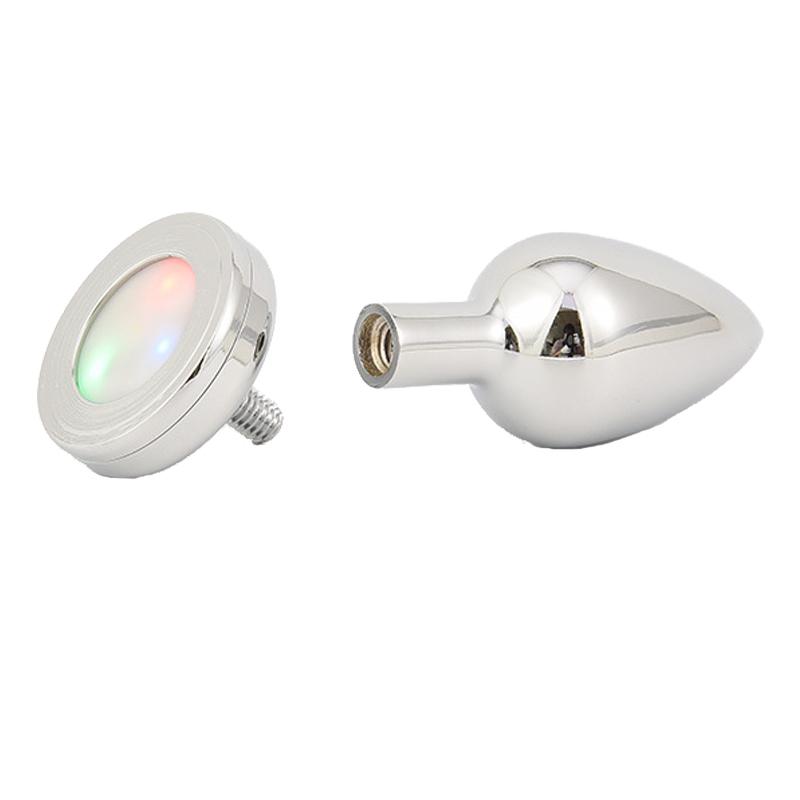 LED Light Anal Plug Stainless Steel Butt Plug Prostate Massage Sex Toys For Women Men Gay Adult Toys BDSM Anal Butt Plug