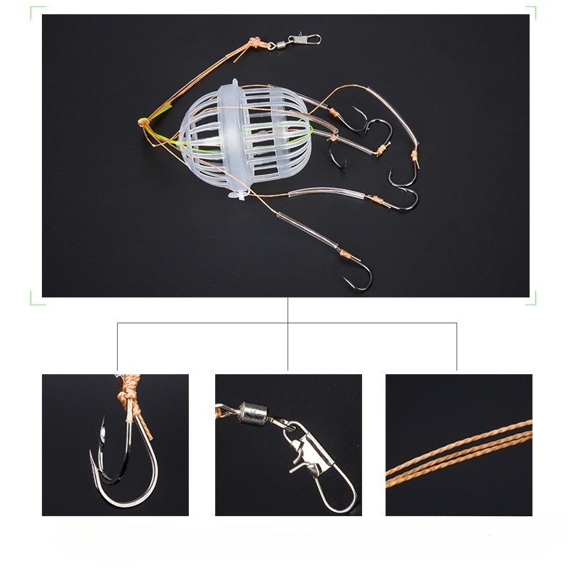 1 pz Amo da Pesca Gabbia Esplosiva per Esca Amo a Filo Galleggiante a 360° Anti-Groviglio Amo da Pesca Resistente Gabbia per Esca Amo da Topo Solido