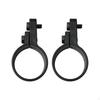 2 Black Bike Fenders, Heavy Duty Fork Mount Mudguards with Clamp Adapter.