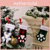 Cozy And Colorful Cat Paw Christmas Stockings With Cheerful Designs For Seasonal Joy