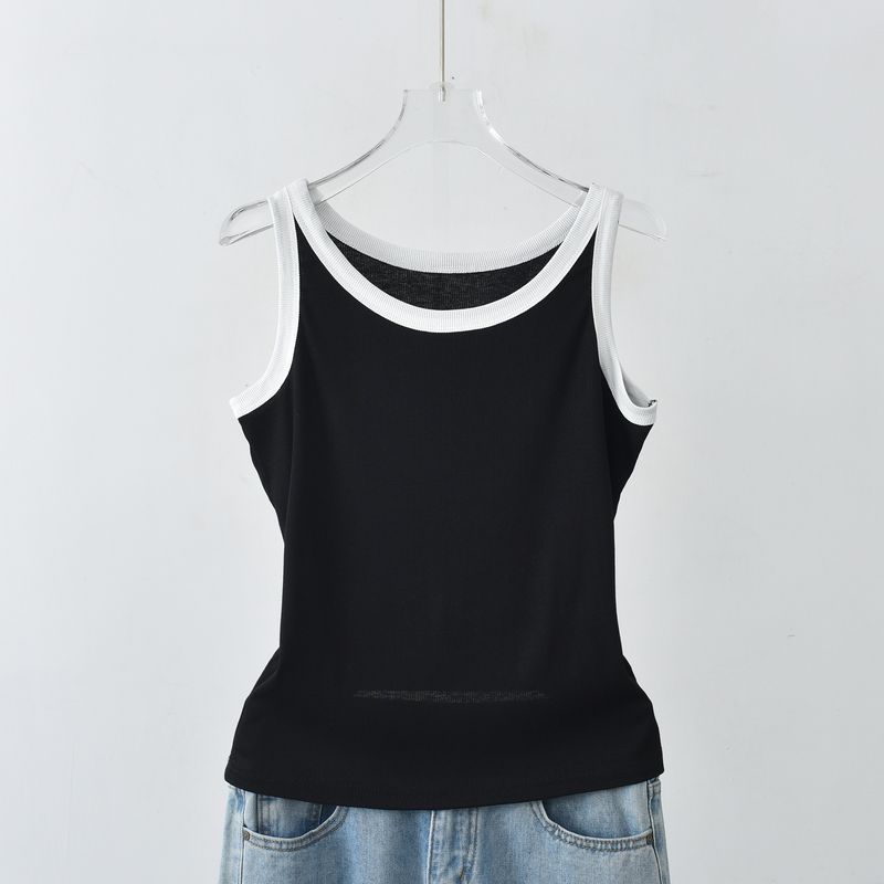 

2025 Summer New Arrival Vest Women s Plus Size Easiest for Match Modal Sleeveless Bottoming Shirt Fashionable Outer Wear Casual Tops Black L (Recommendation 45.00 kg-55.00 kg