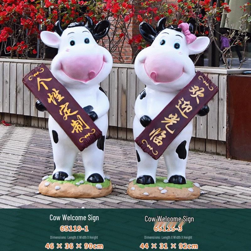 

Cartoon Cow Garden Planters (Pair)