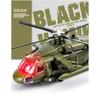 1/64 Model vrtulníku Black Hawk ze slitiny s výstavním stojanem a dárkovým balením Realistické zvukové a světelné efekty Ideální pro vystavení