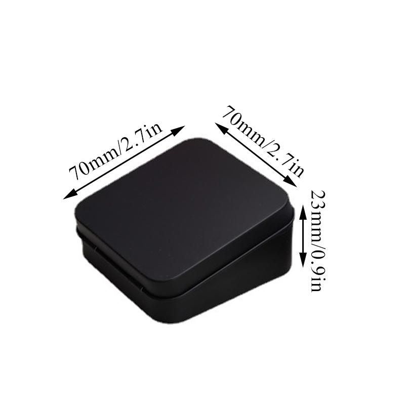Mini Scatola Quadrata Piccola in Latta Scatola di Stoccaggio con Cerniera Flip Scatola di Latta Piccola Custodia per Kit Piccolo Gioielli Monete Caramelle Organizer per Condom Portatile