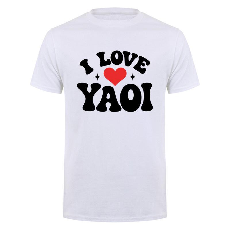 Cool I Love Yaoi T Shirt Funny Heart Anime Unisexga Boys Love Fan Gift Tshirts Short Sleeve Tee Da182
