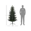 HOMCOM Sapin De Noël Artificiel 180cm Avec 467 Pointes Ignifugées,pliable, Support En Acier Pour Une Décoration De Noël Festive,vert