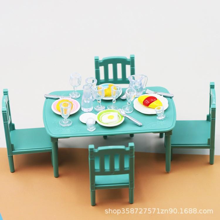 Play House Toy Simulation Mini Furniture Full Set Kitchen Doll House Miniature Food Play Scene Ornament Girl Model