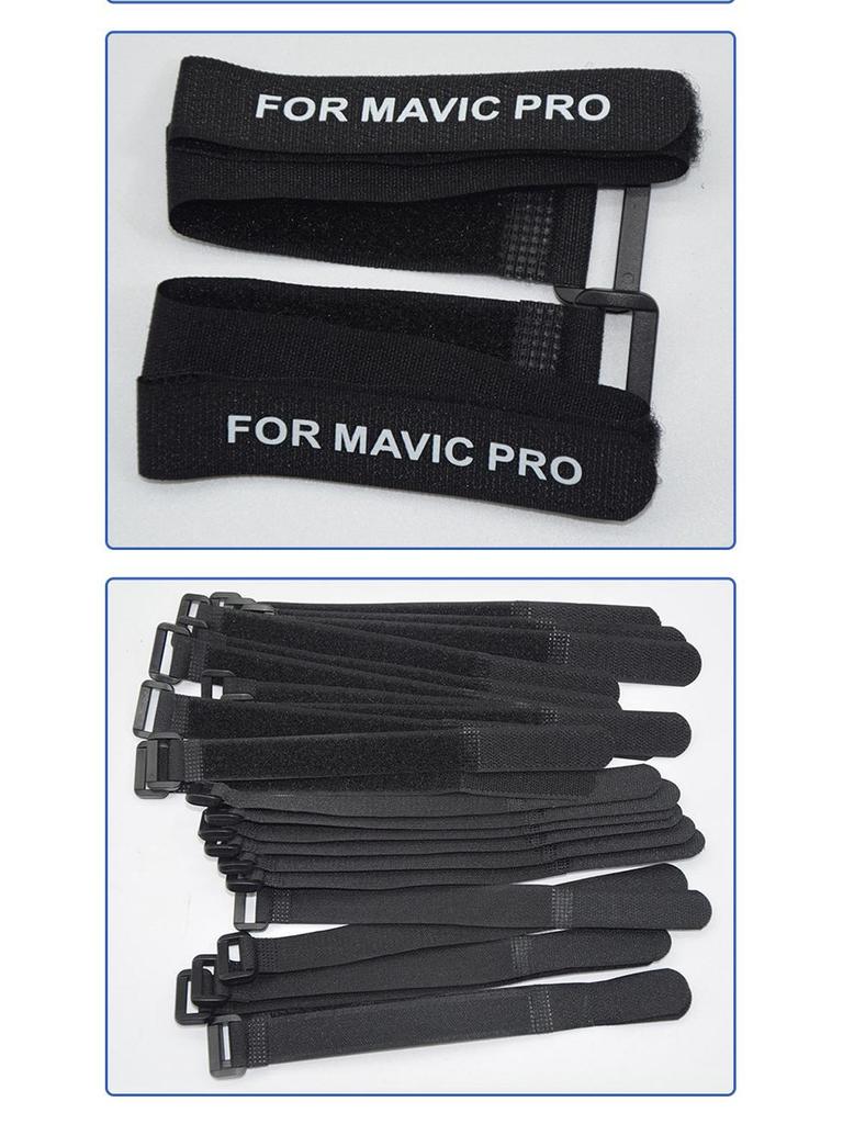 Black Multi-Spec Non-Slip Magic Tape Cable Ties - Data Cable Organizer with Buckle