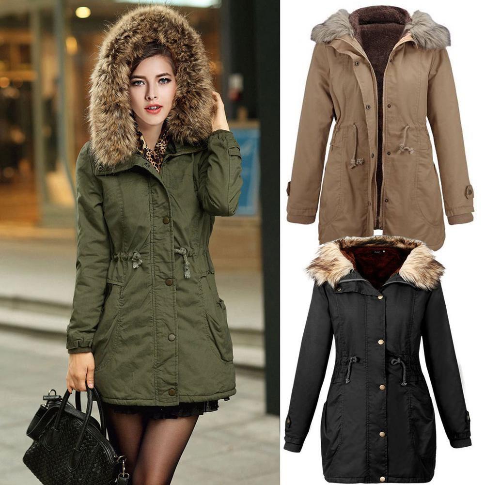 Women's Cotton Padded Winter Down Coat Jacket Thicken And Warm Long Parka For Cold Weather