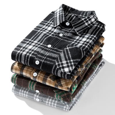 Koreanischen Stil Lose Plaid Shirt Paar Mantel Herbst Neue Große Größe Herbst Hong Kong Stil Shirt Männer Langarm
