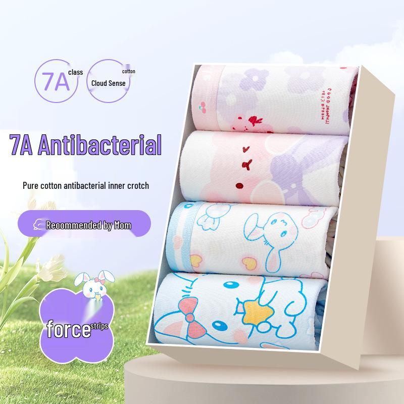 Girls' Pure Cotton Boxer Briefs - No Wedgies, Comfortable Shorts for Little Girls