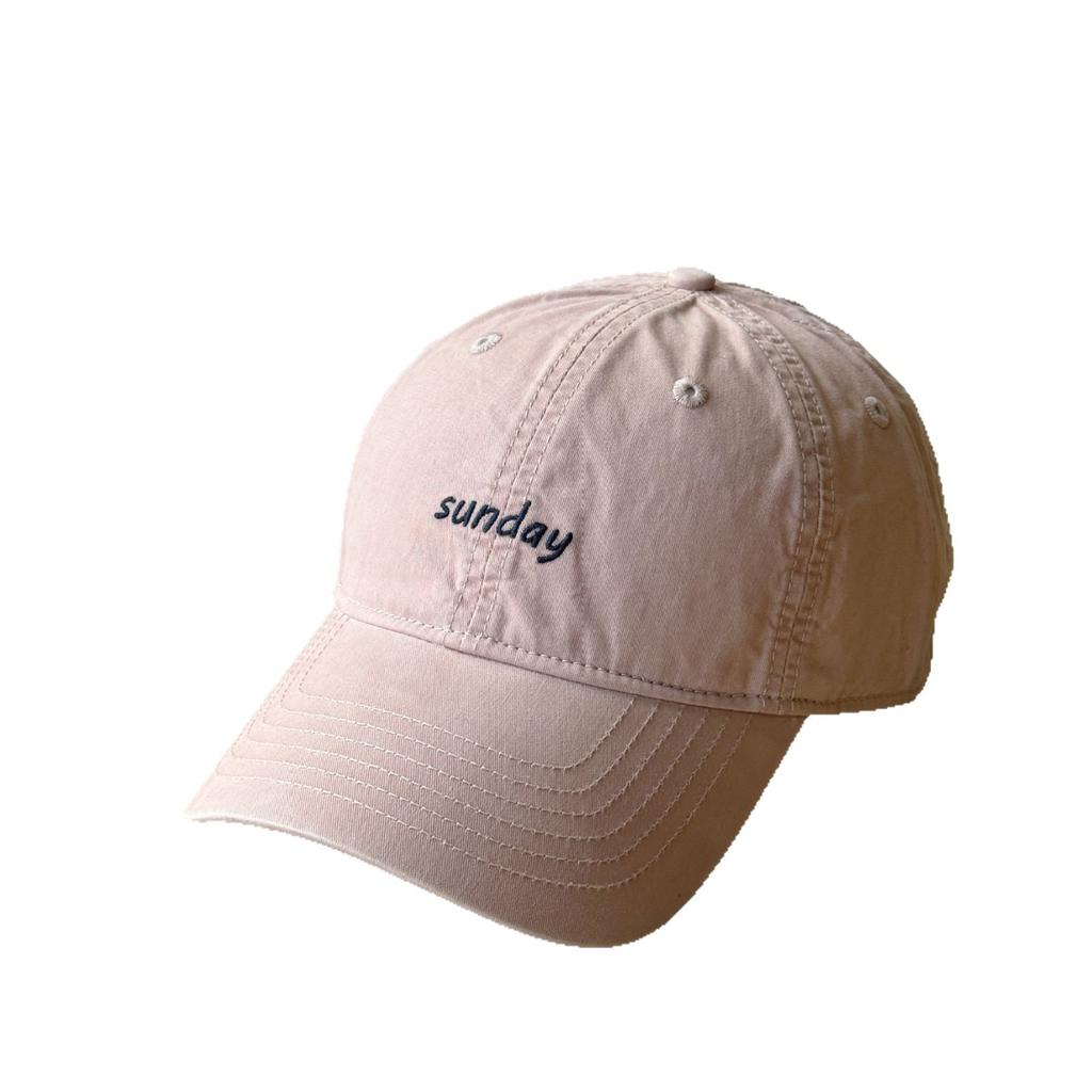 New Retro Washed Cotton Baseball Cap for Women Trendy Korean Version Simple Embroidered Letters Versatile Soft Top Duck Cap for Men