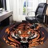 1pc Tiger Flames Office Round Area Rug, Under Office Chairs Bedroom Living Room Home Decor, Room Deco, Available In Various Sizes
